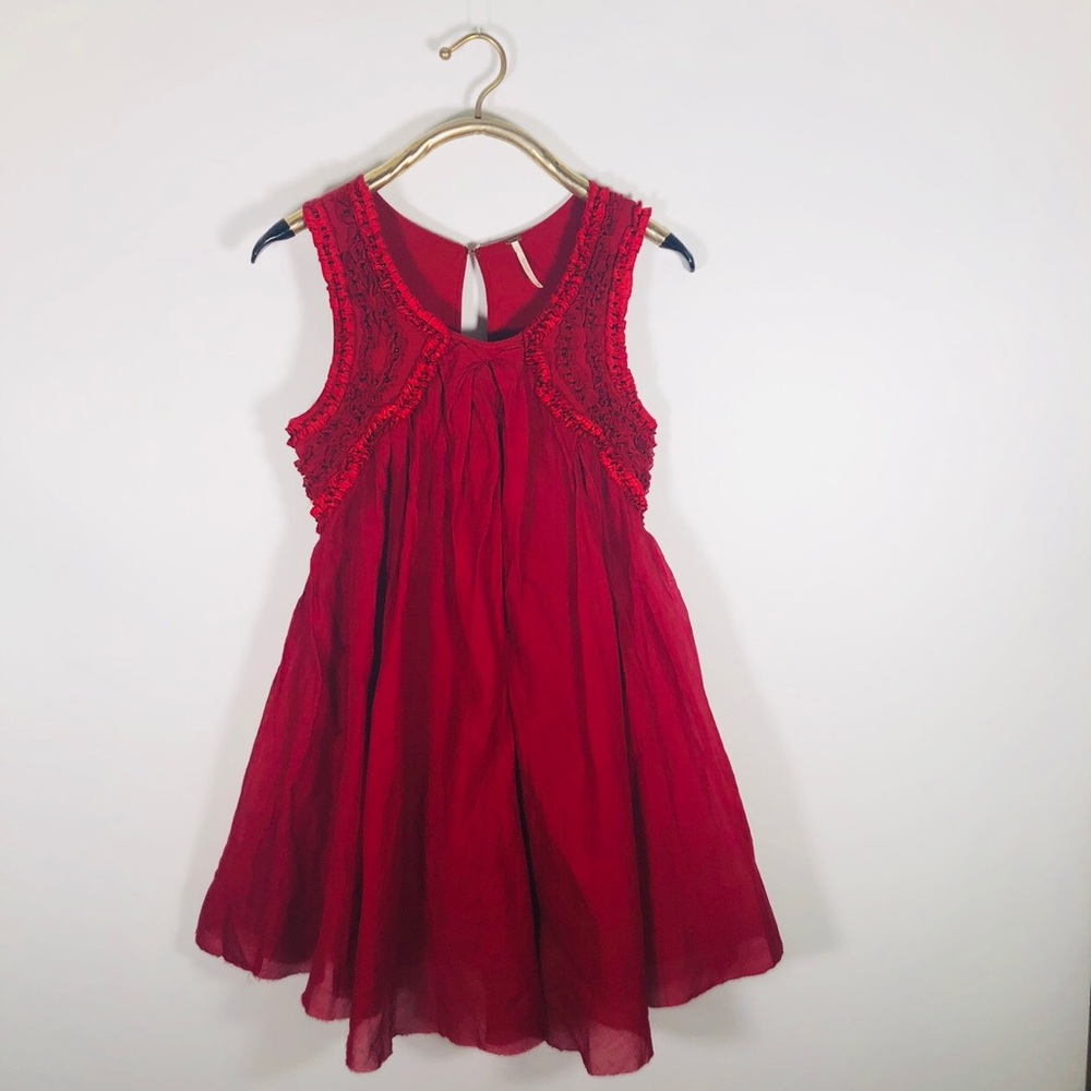 free people burgundy dress
